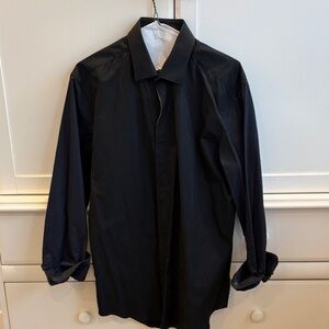 Lanvin Elegant Black Fabric men’s dress shirt.